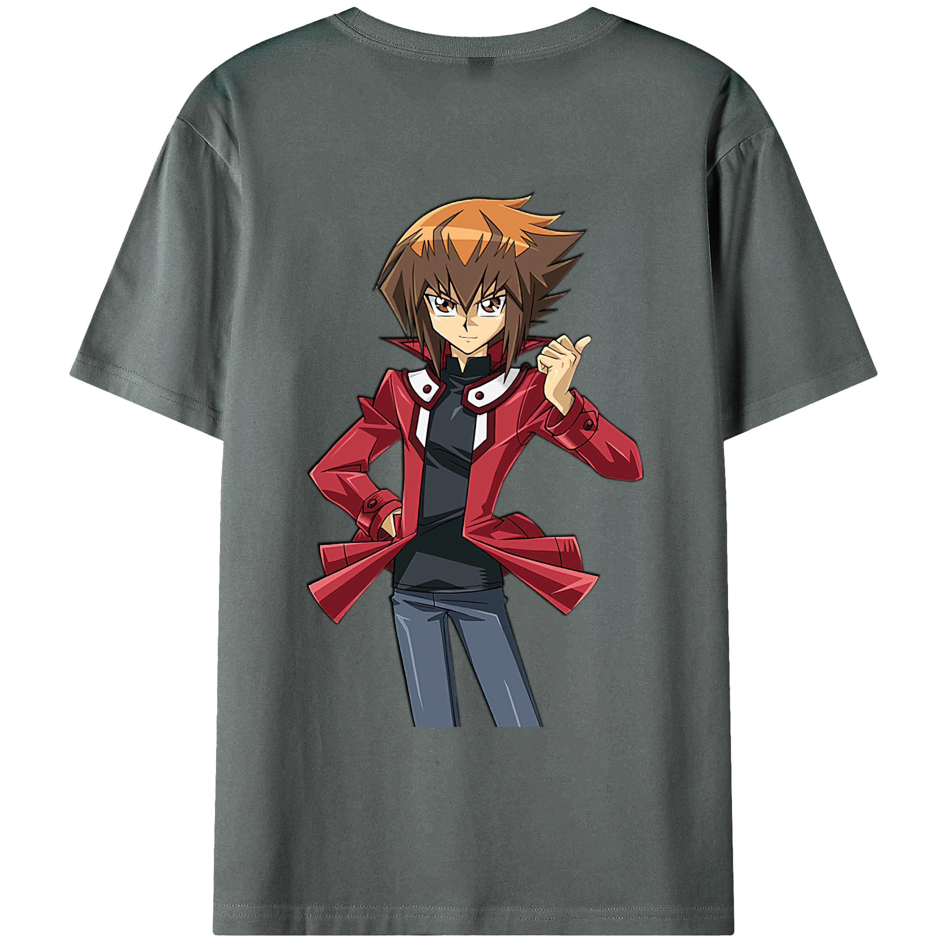 （画像用） 遊☆戯☆王 Yu-Gi-Oh! 綿100％ メンズ半袖Tシャツ（バックプリント） 通気性